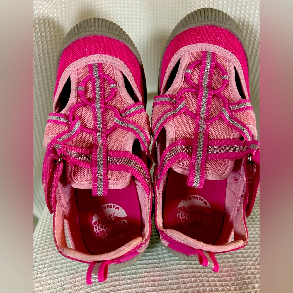 Oshkosh Bgosh machine washable Myla, sandal adjustable straps sneakers pink